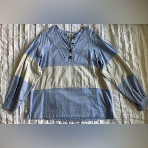 Vici Collection Colorblock Henley Top size XL